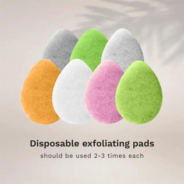 Alt view image 6 of 7 - Face Scrubber, Charcoal Infused Exfoliating Facial Cleansing Pads, Disposable Exfoliator Face Sponge for Daily Cleaning and Makeup Removal, 12 Count