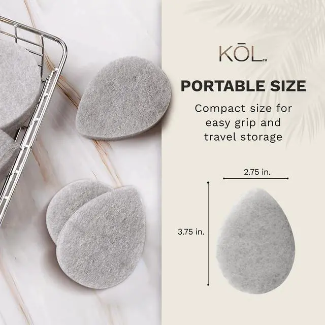 Alt view image 5 of 7 - Face Scrubber, Charcoal Infused Exfoliating Facial Cleansing Pads, Disposable Exfoliator Face Sponge for Daily Cleaning and Makeup Removal, 12 Count