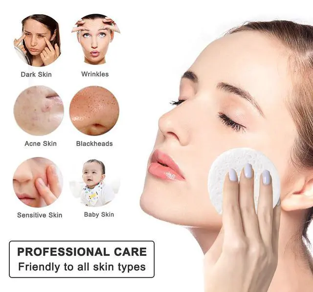 Alt view image 3 of 6 - 50-Count Compressed Facial Sponges for Daily Face Cleansing, White | 100% Natural Reusable Spa Cosmetic Sponges, Exfoliating Face Scrubbers, Makeup Remover, Travel Essentials, 2.9" Dia. x 0.32"