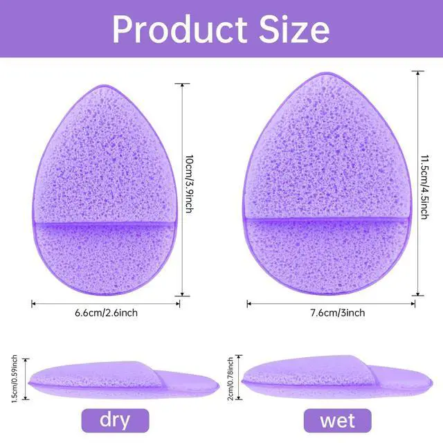 Alt view image 3 of 7 - 6Pcs Facial Sponges Set, Cleansing Puff, Colorful Facial Sponges for Face Wash, Reusable Makeup Remover Exfoliating Pads for Daily Cleansing