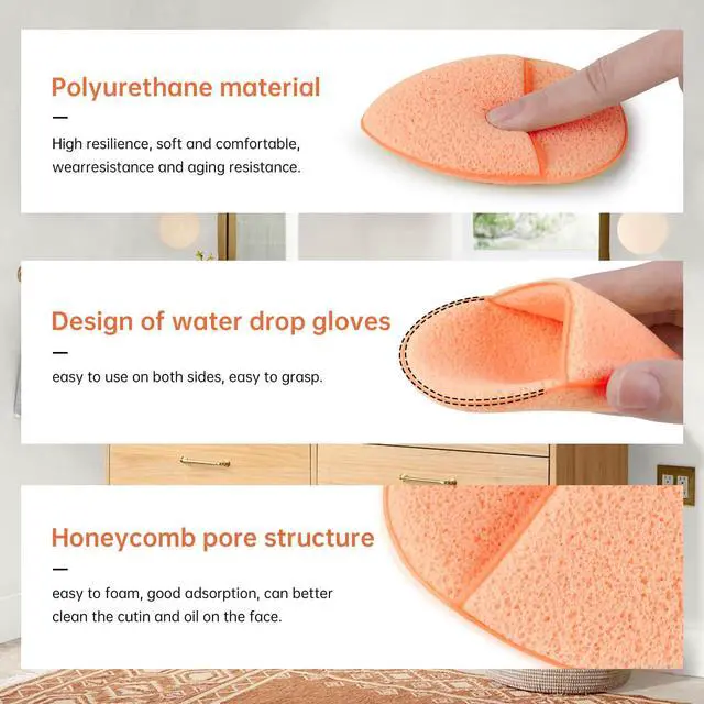 Alt view image 4 of 7 - 6Pcs Facial Sponges Set, Cleansing Puff, Colorful Facial Sponges for Face Wash, Reusable Makeup Remover Exfoliating Pads for Daily Cleansing