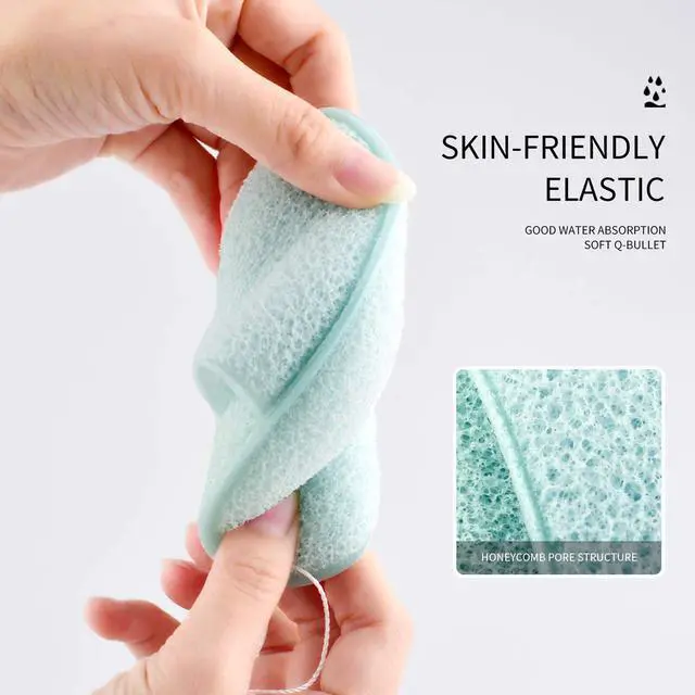 Alt view image 3 of 7 - 2Pcs Konjac Facial Sponge,Deep Pore Cleansing,Exfoliating Blackheads | Reusable,Daily Facial Cleansing, Makeup Remover, Glove Bath Sponge, Suitable for All Skin Types