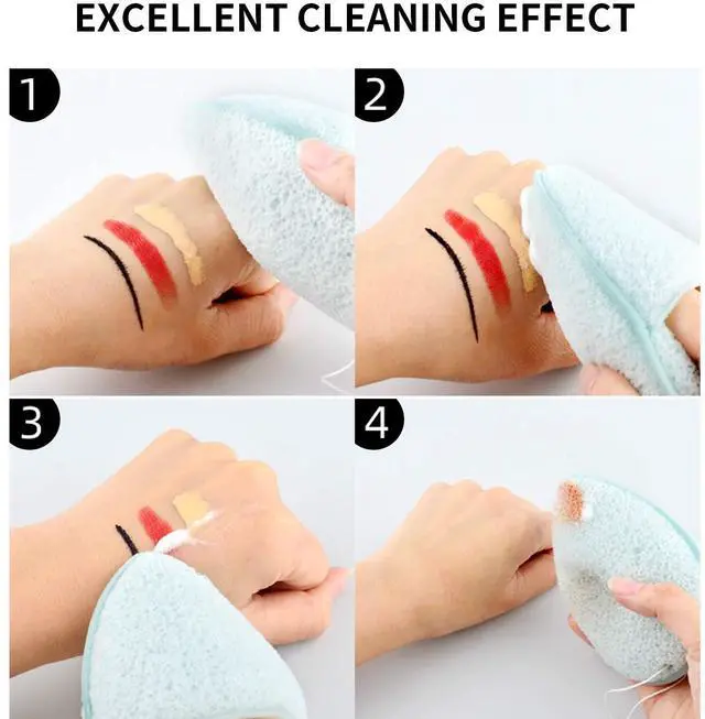 Alt view image 6 of 7 - 2Pcs Konjac Facial Sponge,Deep Pore Cleansing,Exfoliating Blackheads | Reusable,Daily Facial Cleansing, Makeup Remover, Glove Bath Sponge, Suitable for All Skin Types
