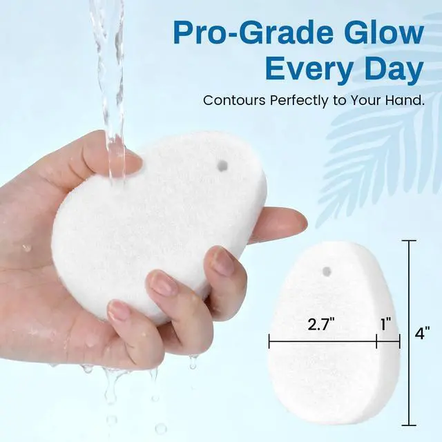 Alt view image 4 of 7 - Exfoliating Facial Sponge, 18 Pack Tear Drop Face Scrubber for Deep Cleansing & Makeup Removal, Reusable Face Exfoliator Pads for Blackheads & Dead Skin, Quick-Dry Hanging Design for Daily Use