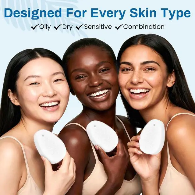 Alt view image 6 of 7 - Exfoliating Facial Sponge, 18 Pack Tear Drop Face Scrubber for Deep Cleansing & Makeup Removal, Reusable Face Exfoliator Pads for Blackheads & Dead Skin, Quick-Dry Hanging Design for Daily Use