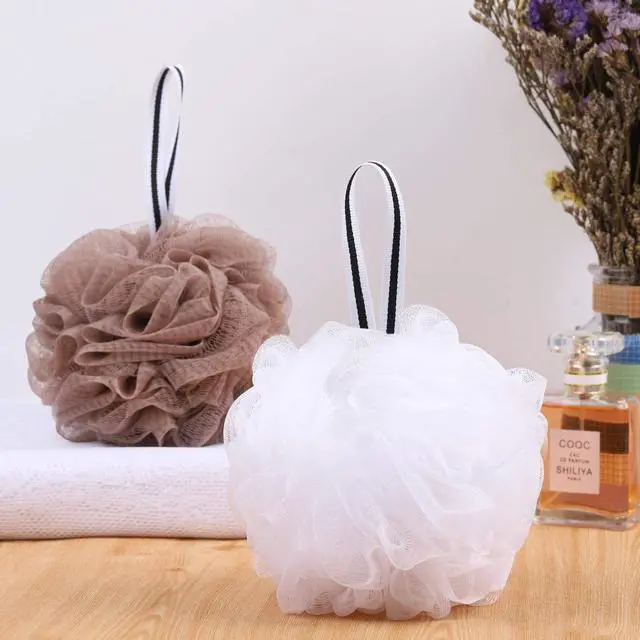 Alt view image 3 of 7 - Bath Loofah Shower Sponge Pouf Body Scrubber Exfoliator Scrubber Ball (Set of 6)