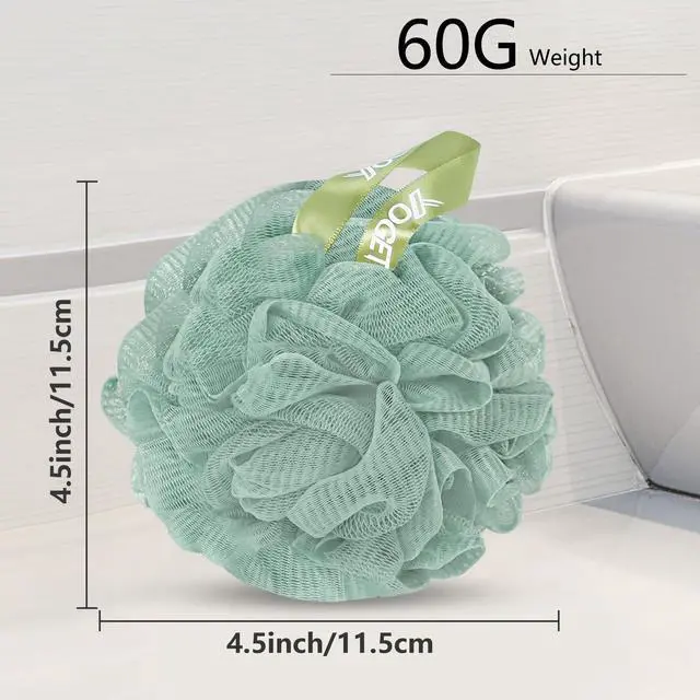 Alt view image 2 of 7 - 4 Pack Shower Loofah Sponge, 60G Bath Loofa Exfoliating Body Scrubber | Lots of Lather Loofa, Bath Sponges for Shower, Quick-Dry, All Skin Body Wash Luffa For Men Women, Soothe Skin 4 Color