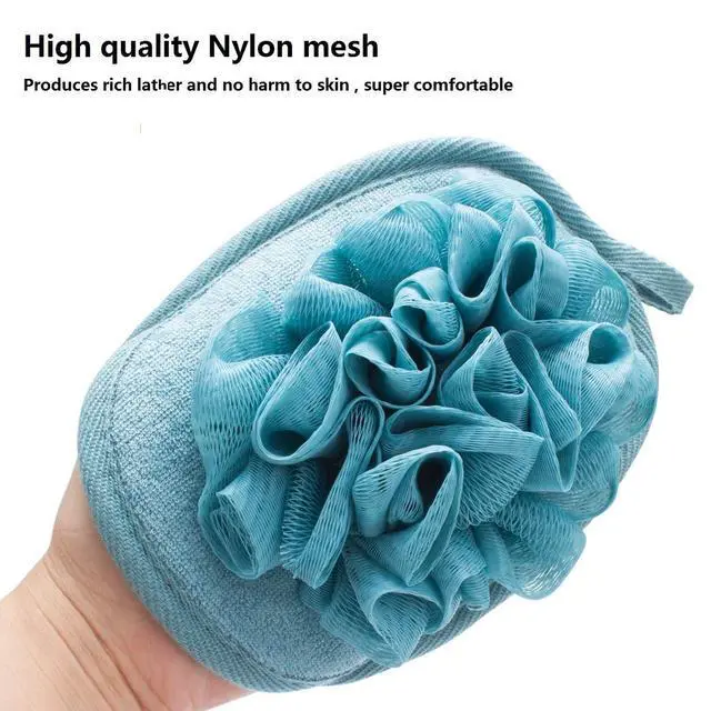 Alt view image 4 of 7 - 3 Pack Body Sponge Brushes Pouf Mesh Brush Shower Glove with Flower Bath Ball