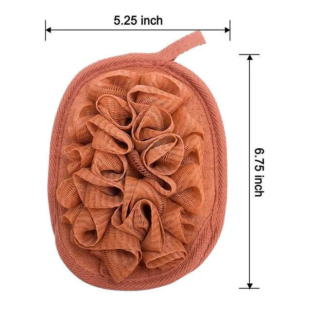 Alt view image 7 of 7 - 3 Pack Body Sponge Brushes Pouf Mesh Brush Shower Glove with Flower Bath Ball
