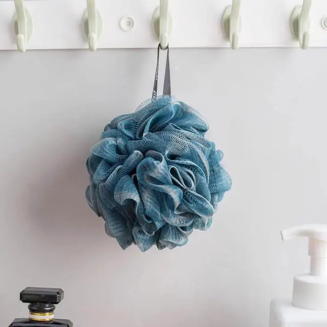Alt view image 2 of 5 - Darkblue Bath Shower Loofah Sponge,Men Women Bathing Accessories 60g | (1 pack) Loofah Sponges for Shower,Exfoliating Cleaning Bath Loofa Body Scrubber