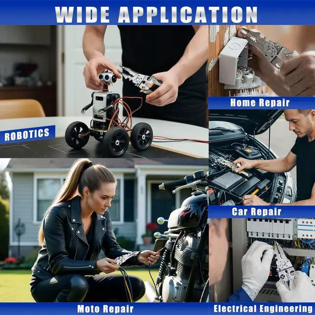 Alt view image 5 of 6 - Multi-function Wire Stripper Tool Electrical, 9-in-1 Wire Cutter & Wire Crimping Tool, Adjustable AWG 6-16, Comfortable Grip and Refined Craftsmanship