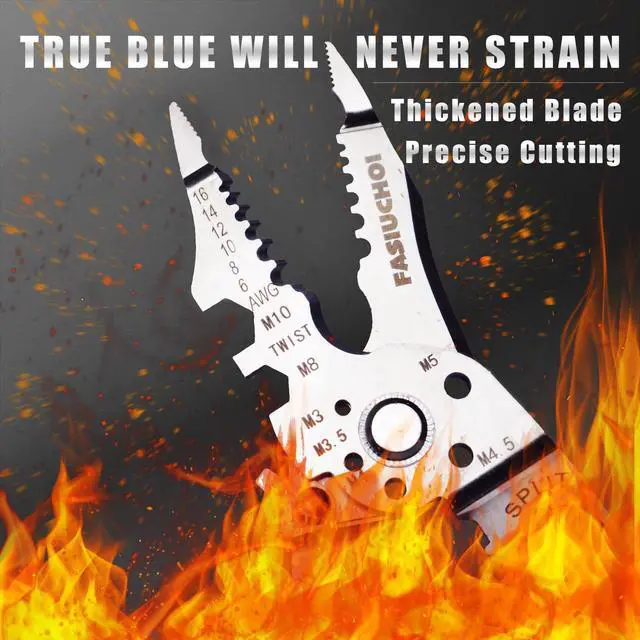 Alt view image 6 of 6 - Multi-function Wire Stripper Tool Electrical, 9-in-1 Wire Cutter & Wire Crimping Tool, Adjustable AWG 6-16, Comfortable Grip and Refined Craftsmanship