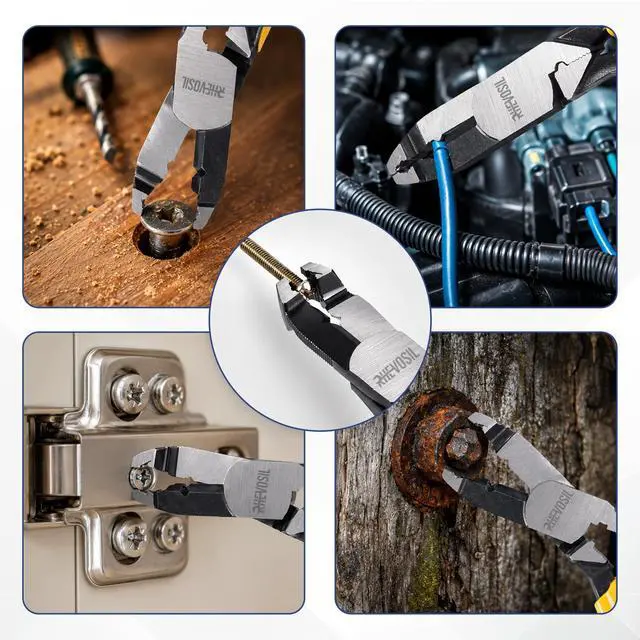 Alt view image 6 of 6 - 6" Multi-Function Stripped Screw Extractor Pliers | Remove Stripped Broken Rusted Screws, Tighten Loosen and Grip Nuts Bolts, Built-in Wire Cutting Function