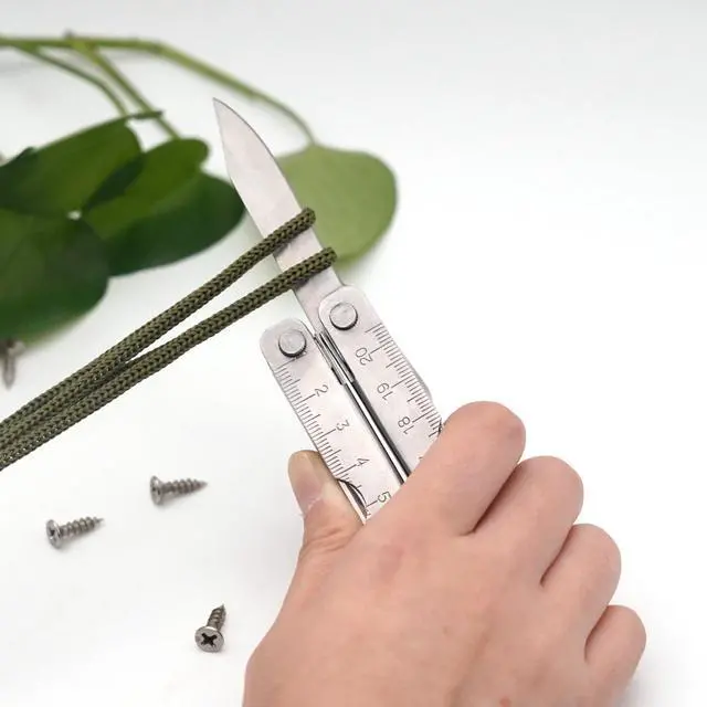 Alt view image 6 of 7 - PLB024 Stainless steel multi-function plier. 24 functions with saw, wire strippers and screwdrivers, can and bottle opener, knife, file. Hand size and easy to carry and use indoor, outdoor