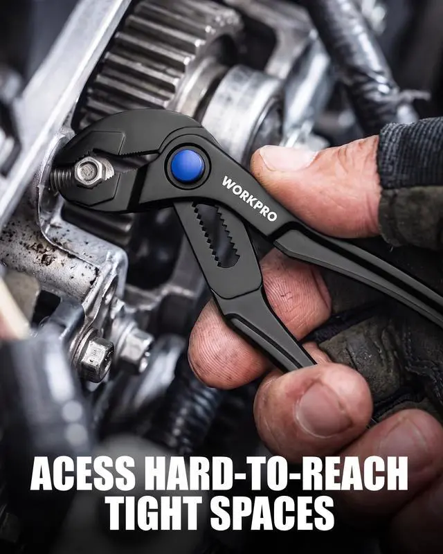 Alt view image 6 of 7 - Mini Water Pump Pliers, 4-Inch Groove Joint Pliers for Tight Spaces | Tongue and Groove Pliers, Alloy Steel, 15-Position Push-Lock, V-Jaw Design, Multi-Surface Grip, Pocket Size, Everyday Carry