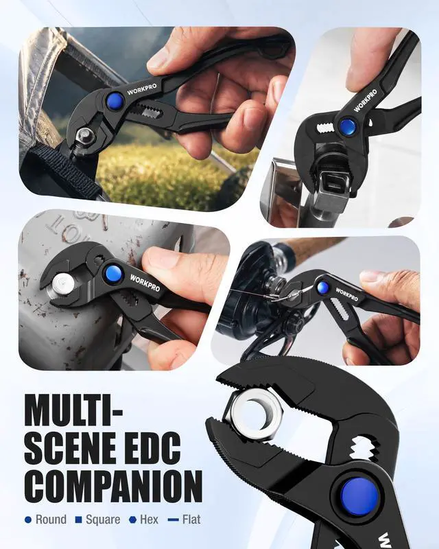 Alt view image 7 of 7 - Mini Water Pump Pliers, 4-Inch Groove Joint Pliers for Tight Spaces | Tongue and Groove Pliers, Alloy Steel, 15-Position Push-Lock, V-Jaw Design, Multi-Surface Grip, Pocket Size, Everyday Carry