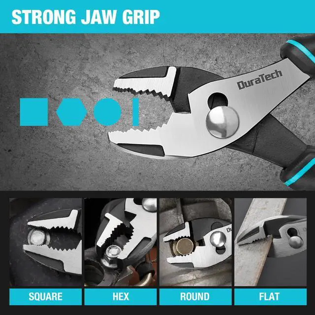 Alt view image 2 of 7 - 6 Inch Slip Joint Pliers, Small Pliers with Comfortable TPR Handle | High Carbon Steel, Swivel Rivet, Strong Sharp Teeth, Pliers for Tightening, Loosening and Gripping Nuts and Bolts