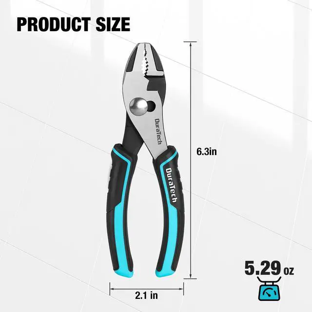 Alt view image 6 of 7 - 6 Inch Slip Joint Pliers, Small Pliers with Comfortable TPR Handle | High Carbon Steel, Swivel Rivet, Strong Sharp Teeth, Pliers for Tightening, Loosening and Gripping Nuts and Bolts
