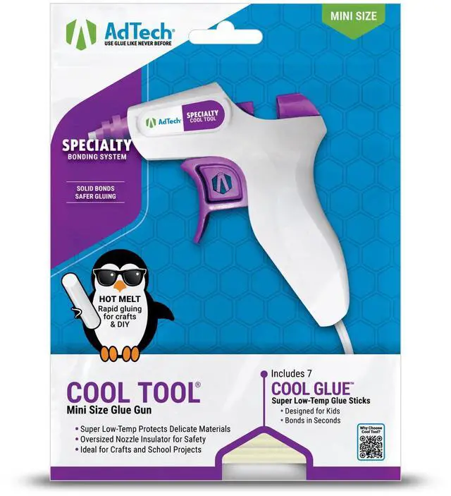Main image of Cool Tool Kit with Low-Temp Glue Gun, White - Kid-Friendly, Safe for Crafting & Projects, Lightweight & Portable for Group Events
