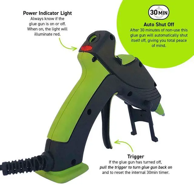 Alt view image 2 of 5 - Mini Hot Glue Gun With Dual Temperature & Auto Shut Off, 20 Watts for Fast Heating & Consistent Glue Flow, Adjust Temp for Multiple Projects (Ultra Series DT-320F)