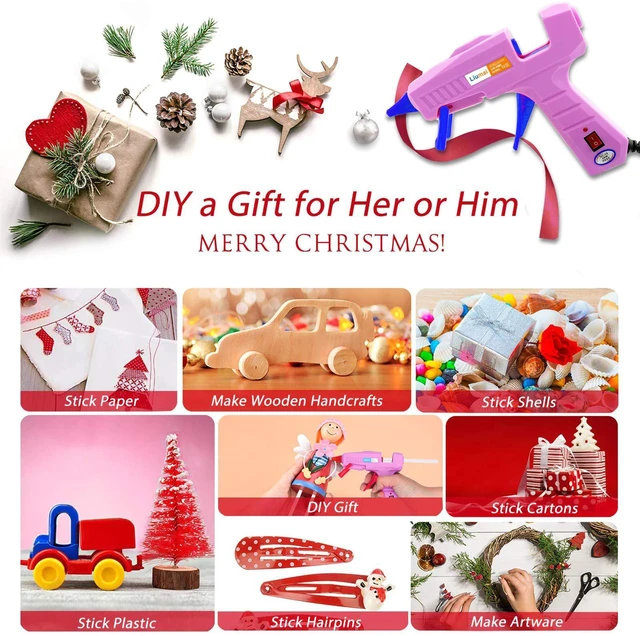 Alt view image 4 of 7 - Glue Gun, Hot Glue Gun Kit with 30 Glue Sticks, Mini Hot Melt Glue Gun for Crafts, Mini Craft Glue Guns with Carry Case for School DIY Arts and Home Repair
