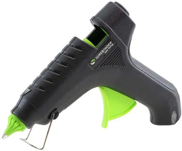 Main image of L-270 Essentials Series 40 Watt Full Size Low Temperature Hot Glue Gun for use with Wood, Ribbon, Lace, Floral, Fabric, and Foam, Black and Green