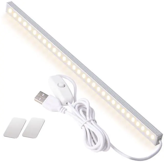Main image of Under Cabinet Light, 12 Inch LED Light Bar, USB Powered, Cool White | Plug-in under cabinet lighting, 6000K, Built-in Magnets, Tool-Free Installation for Kitchens, Closets, Shelves and Workspaces