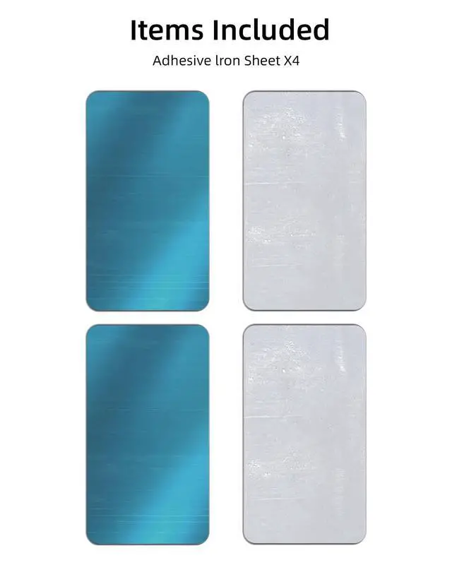 Alt view image 7 of 7 - Adhesive Metal Plates for Under Cabinet Lights, Backing Plate for Magnetic LED Lights to Stick on, 4Pcs