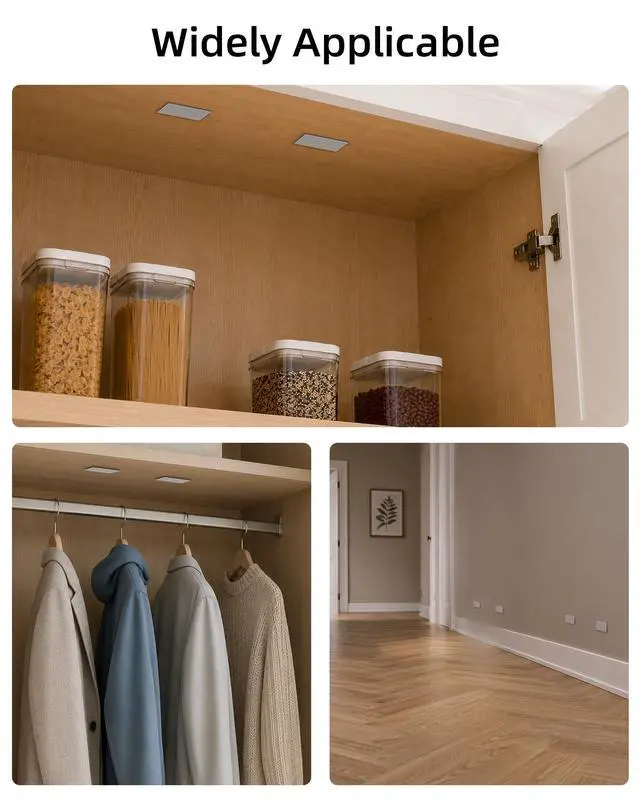 Alt view image 6 of 7 - Adhesive Metal Plates for Under Cabinet Lights, Backing Plate for Magnetic LED Lights to Stick on, 4Pcs