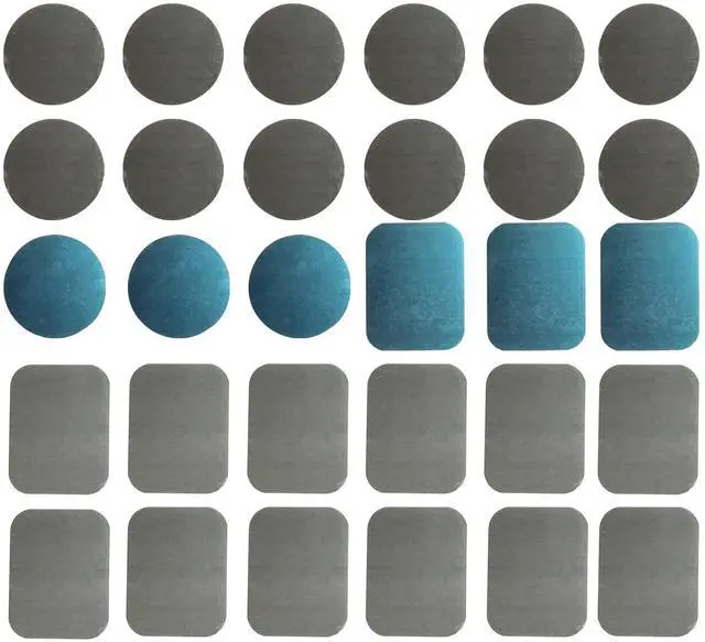 Main image of 30pcs Magnetic Attraction Patch Under Cabinet Lights for installing LED and Counter Lighting Round & Square Metal sheet Replacement Magnetic Strips with Adhesive Backing for attracting magnetic