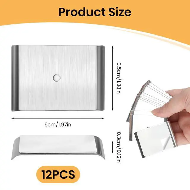 Alt view image 2 of 7 - Under Cabinet Light Magnet stickys, Metal Adhesive Sheets12PCS | Replacement Plates for Under Cabinet Lights, Sticky Iron Sheets Works With Magnetic LED Lights (12 Pcs, Not Magnetic)