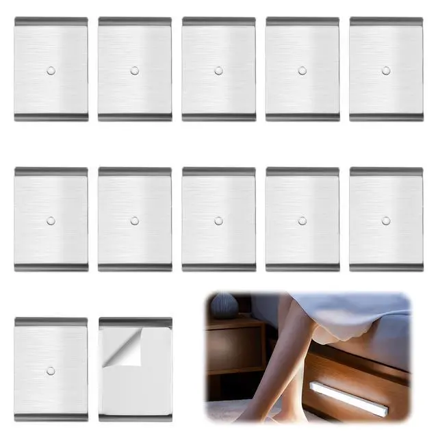 Alt view image 7 of 7 - Under Cabinet Light Magnet stickys, Metal Adhesive Sheets12PCS | Replacement Plates for Under Cabinet Lights, Sticky Iron Sheets Works With Magnetic LED Lights (12 Pcs, Not Magnetic)