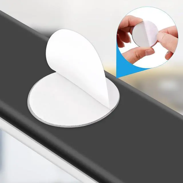 Alt view image 4 of 7 - 6pcs Under Cabinet Lights Magnetic Sticky, Metal Replacement Magnetic Strips with Adhesive Backing Magnet Lights Strip for Magnetic LED Lights & Under Counter Lights (Round)