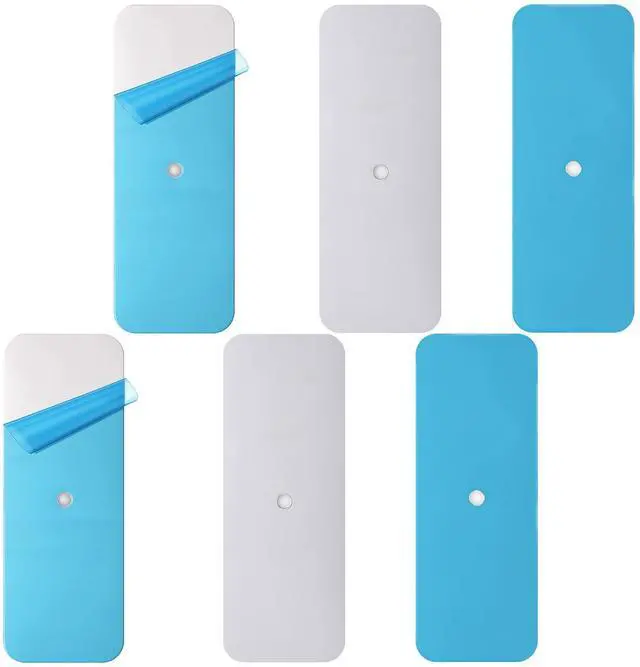 Main image of 6Pcs Metal Adhesive Strips for Magnetic Under Cabinet Lights, 2.3x1.1in Metal Strips for Magnets Adhesive Metals Plate with Adhesives Backing for Magnetics Under Cabinet Lighting