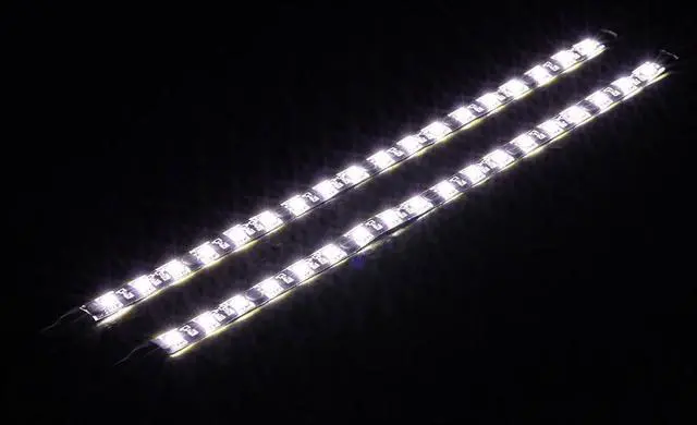 Alt view image 3 of 6 - PC LED Light Strip Computer Lighting White with Magnetic Back, Molex Connector, 2pack LED Strip for PC Case Lighting Kit (30cm,18leds,S SeriesWhite)
