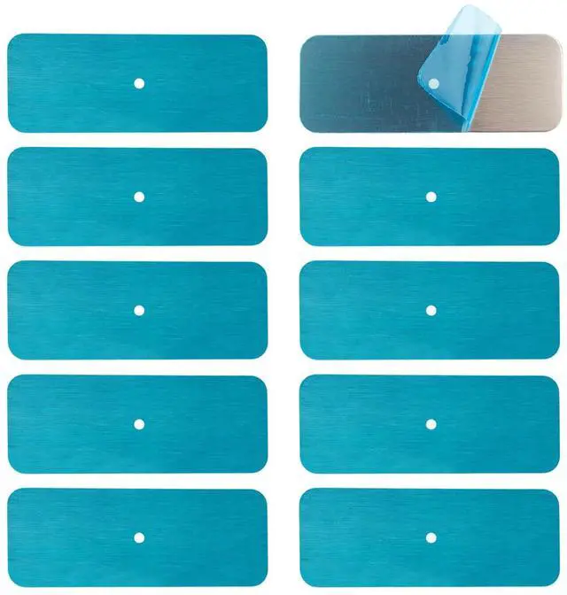 Main image of 10 Pcs Under Cabinet Lights Magnetic Stickys Replacement (1.1×2.95in) | Magnetic Strips with Adhesive Backing for Rechargeable Motion Sensor Lights Wireless Under Counter Light for Cabinet Lighting