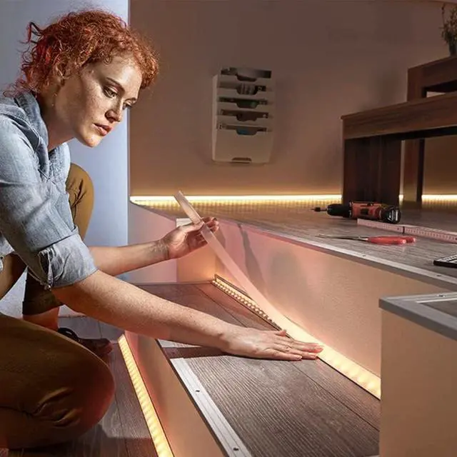 Alt view image 5 of 7 - DC24V COB LED Strip Light 16.4FT CRI80+ 1600LEDs 4000K White LED Light | Flexible Super Bright Uniform Glow Bendable Tape Light 4000K Natural White Dimmable Strip for Bedroom Home Decor