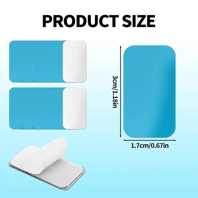Alt view image 2 of 7 - 12pcs Under Cabinet Lights Magnetic Stickys, Adhesive Backing Magnetic Strips for Under Counter & Cabinet Lighting Universal Replacement Sticky Magnet Sheets (Rectangle 2)