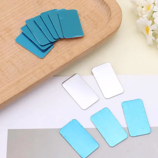 Alt view image 3 of 7 - 12pcs Under Cabinet Lights Magnetic Stickys, Adhesive Backing Magnetic Strips for Under Counter & Cabinet Lighting Universal Replacement Sticky Magnet Sheets (Rectangle 2)