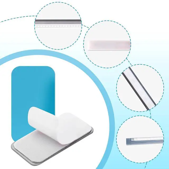 Alt view image 6 of 7 - 12pcs Under Cabinet Lights Magnetic Stickys, Adhesive Backing Magnetic Strips for Under Counter & Cabinet Lighting Universal Replacement Sticky Magnet Sheets (Rectangle 2)