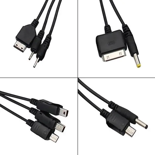 Alt view image 7 of 7 - Black 10 in 1 Universal USB Cable, Multiple Universal Charging Cable for Cell Phones Blutooth Earphone Speaker Adapter Cable, 20cm Data,USB Cables and Interconnects Cables Interconnects