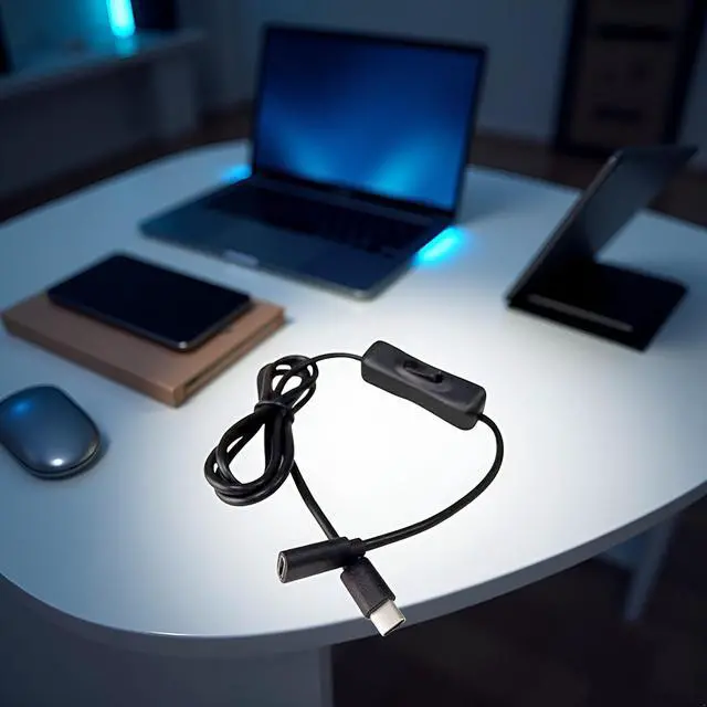 Alt view image 6 of 6 - Black USB C Extension Cable with On/Off Switch Perfect for Charging and Data Transfer On Any Type C Device Type C Male to Female Cable Home Audio Accessories Cables and Interconnects