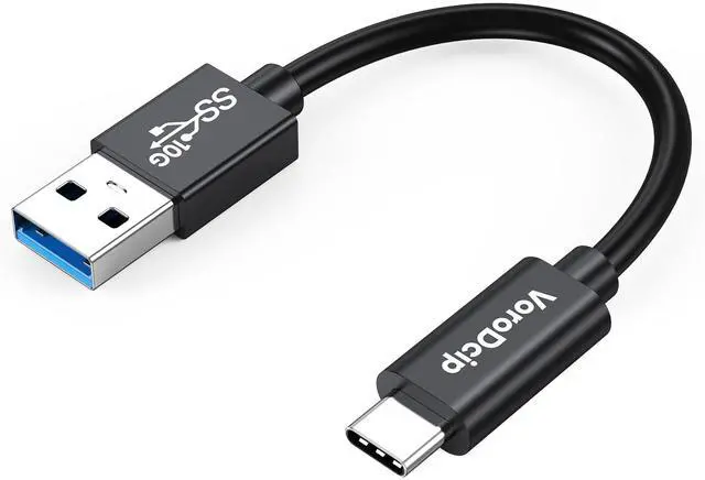 Main image of Data Transfer Cable USB to Type C 6inch Short, 10Gbps USB C 3.1 Gen 2 Cord | 3A USB-A to USB-C Fast Charging Cable for Protable SSD Android Auto iPhone 17/16/15, Galaxy S25/24