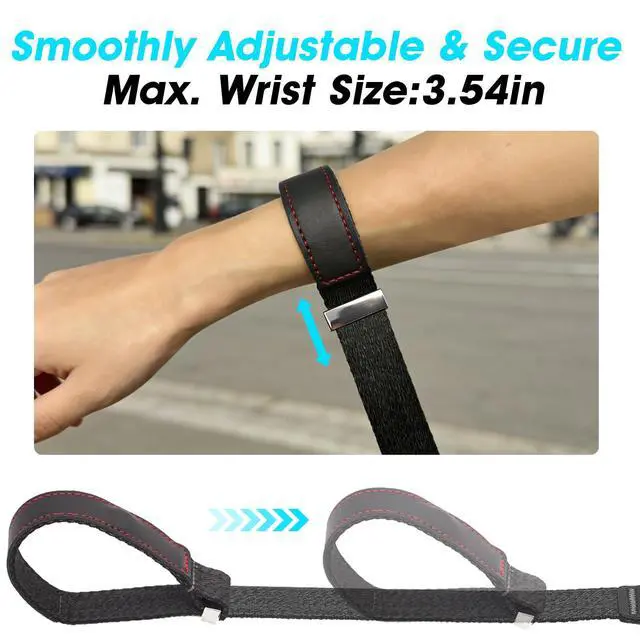 Alt view image 4 of 6 - Camera Wrist Strap, Leather Camera Hand Straps for Photographers, Adjustable Soft Strap for DSLR SLR Mirrorless Cameras (Black)