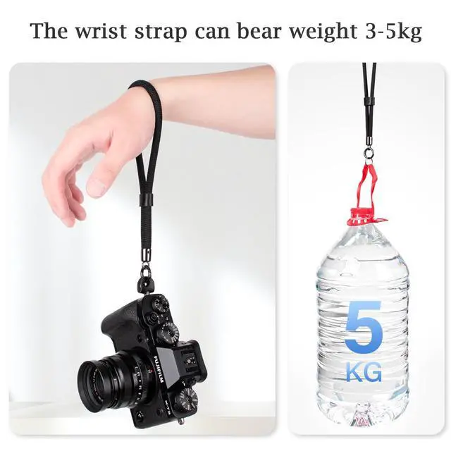 Alt view image 3 of 7 - Camera Wrist Strap Rope,Camera Hand Strap Compatible with Fujifilm Nikon Canon Sony DSLR Camera - Black