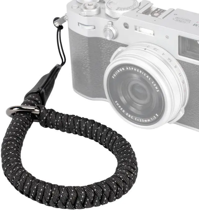 Main image of Camera Wrist Strap, Universal Braided Camera Hand Strap | Adjustable Safety Strap Compatible for DSLR or Mirrorless Camera(Black)