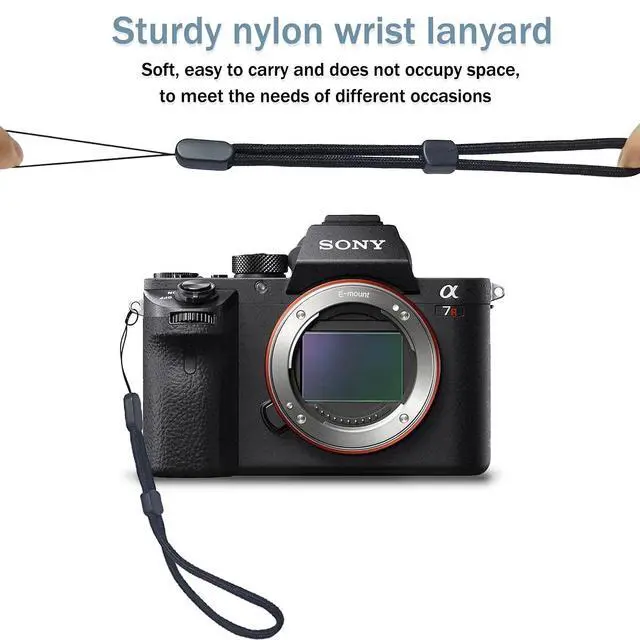 Alt view image 6 of 7 - 5PCS Wrist lanyard, 7.8 inch Hand Wrist Strap Lanyard | Adjustable Nylon Wristlet Straps for Cell Phone, Camera, GoPro, PSP, USB Flash Drives, Flashlight (Black)
