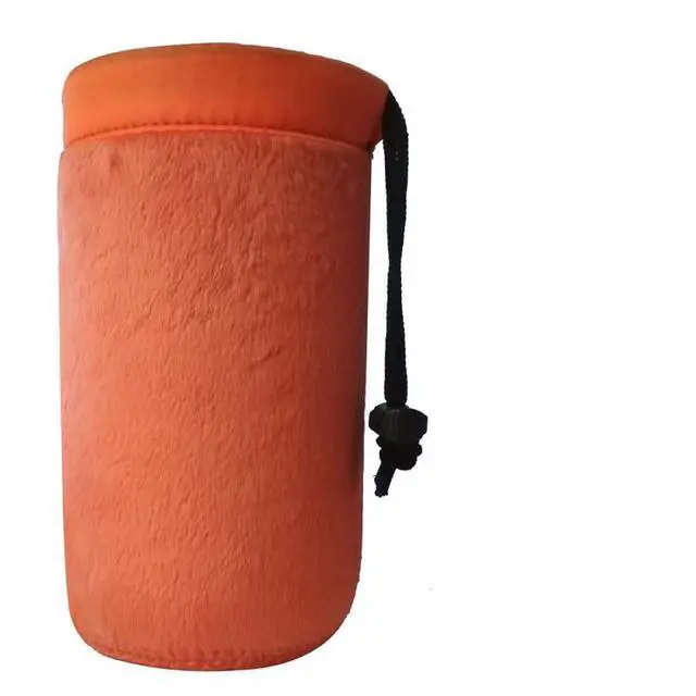 Alt view image 6 of 6 - S Size (Small) Camera Lens Pouch, Thick Protective Neoprene Bag Storage Cover Case with Drawstring Design, Soft Plush Interior, Compatible for Canon, for Nikon, for Sony DSLR Lenses