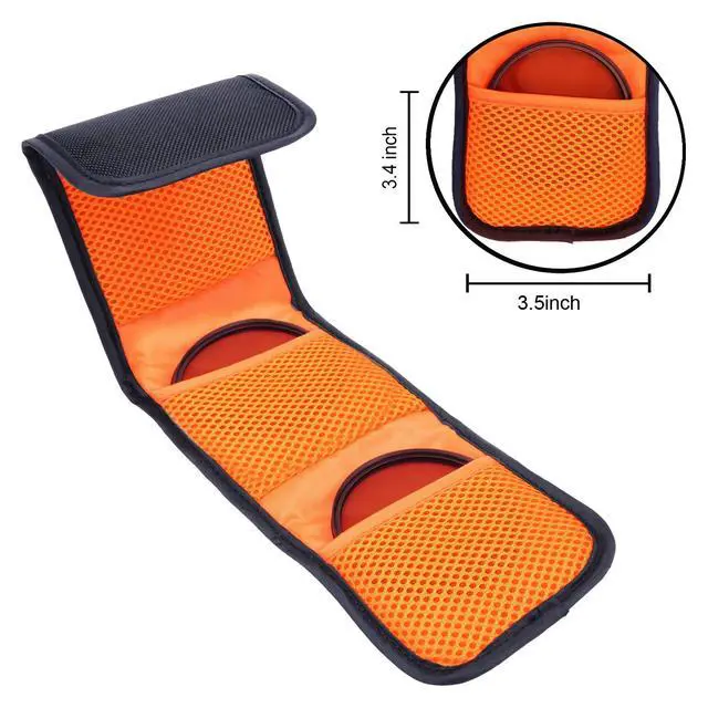 Alt view image 4 of 6 - 3 Pocket Camera Lens Filter Carry Case Bag Pouch for Filters 25 mm to 77 mm
