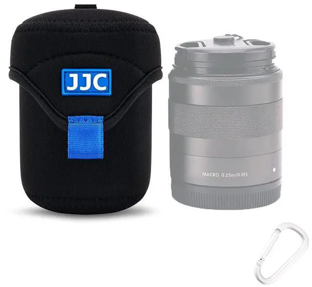 Main image of Small Neoprene Camera Lens Pouch Case, Fits Lens up to 2.6 x 3.1inches | Water-Resistnat, Fold Over Closure, Compatible with Canon RF 50mm f/1.8, Sony FE 55mm f/1.8, Sigma 56mm f/1.4